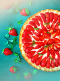 Image principale représentant la recette tarte aux fraise pate feuilletée