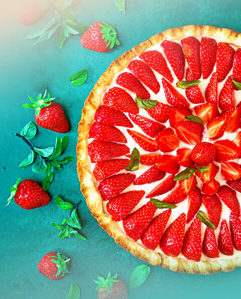 Image principale représentant la recette tarte aux fraise pate feuilletée